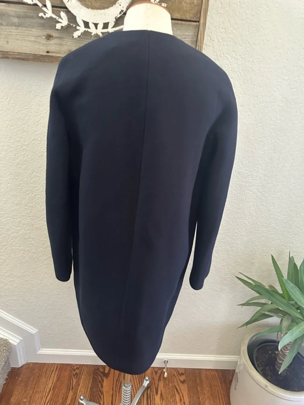 J. Crew Sabrina Double cloth Classic Wool blend Lined Long Coat ladies 4 NWT - Picture 2 of 10